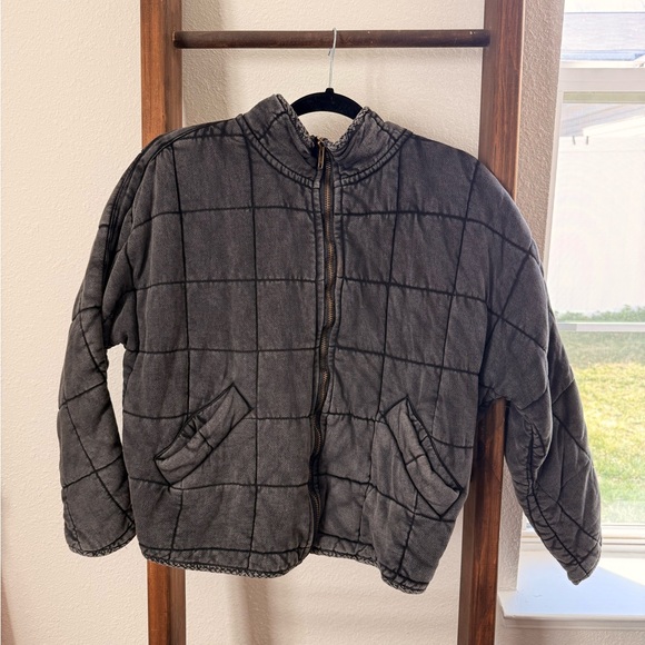 Free People Charcoal Quilted Jacket - Picture 3 of 4